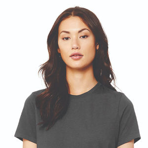 เสื้อยืดลำลองสตรีสำหรับฤดูร้อน คอทรงโอ แขนสั้น ผ้าถักนิตติ้ง 100% ผ้าฝ้ายเนื้อแน่น 180 กรัม ระบายอากาศได้ดี - Product Image 2