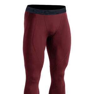Custom Design Plus Size Blank <b>Maroon</b> Color Men <b>Legging</b> Breathable Quick Dry Elastic Waist Polyester Made Unique Style <b>Leggings</b> - Product Image 5