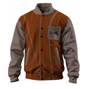 Chaqueta de Invierno Personalizada al por Mayor para Hombre, Chaqueta Letterman de Alta Calidad con Cuello Alto, MOQ Bajo - Product Image 1