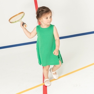 ODM Taiwán hizo verde niñas vestido a juego con las camisas de las madres - Product Image 1