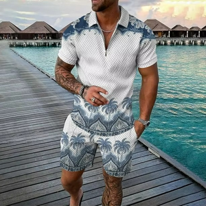 Ensemble T-shirt et short unisexe surdimensionné, vintage, écologique, personnalisé pour l'été - Product Image 1