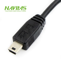 Kabel USB 2.0 a Male ke Micro-USB 5Pin PVC Berkualitas Tinggi dengan Konektor Cetak untuk Kamera & Komputer