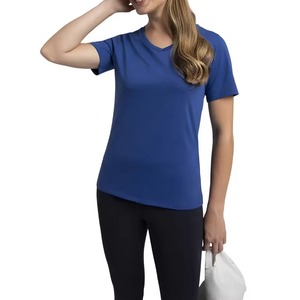 Cheap Price High Quality Custom Logo Blank Plain <b>White</b> Cotton Solid Soft <b>T</b>-<b>shirt</b> Woman Deep <b>V</b>-<b>neck</b> Women <b>T</b>-<b>shirt</b> - Product Image 6