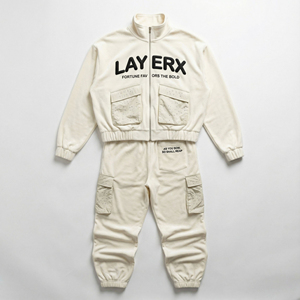 Conjunto de Chándal con Capucha Estampado para Hombre 2026, Cortavientos de Nylon con Lavado Ácido, Chaqueta y Pantalones Holgados, Venta al por Mayor Personalizada OEM - Product Image 1