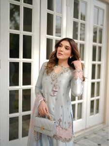 Party Wear Designer Embroidery And Sequence Work Japan Satin <b>Top</b> With Farshi Salwar Bottom And Dupatta Readymade Collection - Product Image 3
