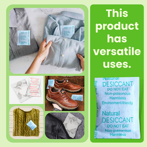 ดินเบนโทไนต์ดูดความชื้น 10 กรัม |   สารดูดความชื้นมอนต์มอริลโลไนต์สำหรับอาหาร อุปกรณ์อิเล็กทรอนิกส์ และการจัดเก็บในบ้าน |   ชุดผลิตภัณฑ์รักษ์โลก - Product Image 5