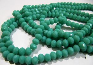 Perles en amazonite verte hydro quartz micro-facettées rondes de 6 mm, brin de 17 pouces - Product Image 4