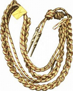 Cordón Táctico Trenzado Metálico Dorado y Plateado, Aiguillette de Alta Calidad, Diámetro/Largo Personalizables para Prendas - Product Image 4