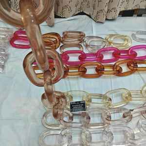 โซ่เรซิ่นปรับแต่งสีสันใหม่ ขนาดใหญ่พิเศษ สีใส สีสันหลากหลาย มีให้เลือกหลายขนาดใหญ่ - Product Image 3