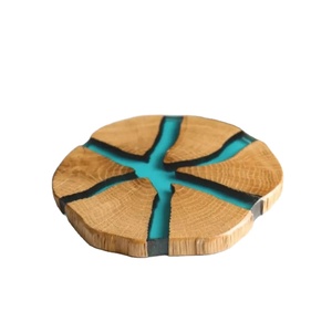 ที่รองแก้วไม้เรซิ่นทำมือแบบใหม่ คุณภาพพรีเมียม ทนทาน ทันสมัย ตกแต่งโต๊ะบ้าน - Product Image 1