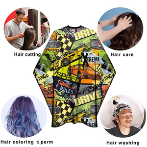 ผ้าคลุมตัดผมคุณภาพสูงสำหรับร้านเสริมสวย ลายพิมพ์ดีไซน์เนอร์ ผ้าคลุมช่างตัดผมกันน้ำ ปรับระดับคอได้ - Product Image 5