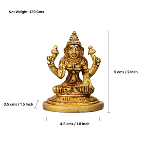 Estatua de Lakshmi de Latón Hecha a Mano para el Hogar, Templo, Decoración de Puja, Regalo Espiritual, Figurita - Product Image 2