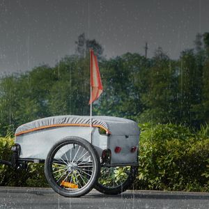 Chariot de vélo robuste, capacité de charge de 88/100/160 lb, pliable, rangement compact, remorque de transport pour vélo, remorques utilitaires - Product Image 3