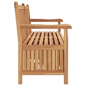 Banco de Madera de Teca Sólida de 59.06 X 23.62 X 35.43 Pulgadas con Puerta, Banco de Almacenamiento Marrón - Product Image 4