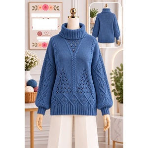 Pulls 100% acrylique ou coton, calibre 12, pour femmes, très tendance, style décontracté, pour la saison hivernale, fournisseur du Bangladesh. - Product Image 3