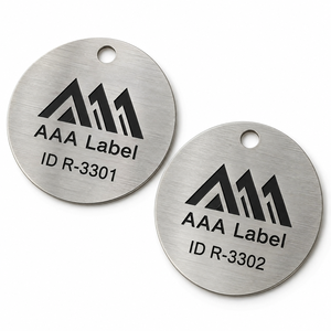 Etiquetas Metálicas con Código QR Serializado, Etiquetas de Identificación de Activos de Aluminio Anodizado para Seguimiento e Identificación de Maquinaria - Product Image 1