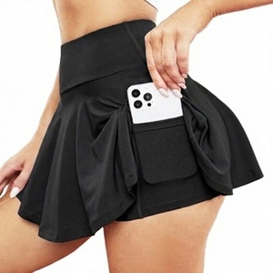 Free Ship Women's Summer Casual Breathable Sports Tennis <b>Skirt</b> with Natural Waist A-Line Design Anti-Running Yoga - Product Image 4
