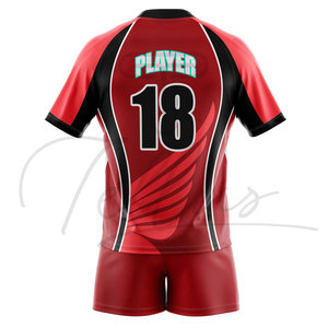 Uniforme de Rugby de Alta Calidad, Talla Grande, Nuevo Diseño, Manga Corta, 100% Poliéster, Secado Rápido y Transpirable - Product Image 2