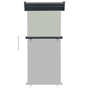 Toldo Lateral para Balcón de Aluminio, Acero y Poliéster de 33.5 x 98.4 Pulgadas para Cubrir el Balcón Lateral en Exteriores - Product Image 5