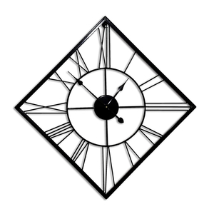 <b>Square</b> Shaped Wall Clocks For Indoor Living Room Home And Office Wall Design Clock With Metal And Wooden Combo Cheap Table Clock - Product Image 1