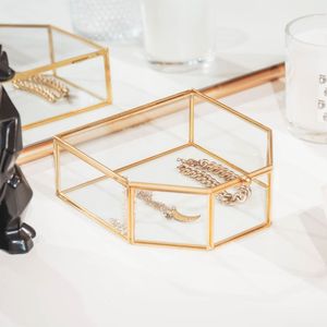 Luxury Metal And Glass Jewelry <b>Box</b> With Elegant Design For Storing Rings <b>Earrings</b> Necklaces And Precious Accessories - Product Image 1