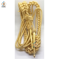 Export Belt Corp. Golden Aiguillette Pakistan Adultes Unisexe OEM Personnalisé Polyester Coton Sangle d'épaule et cordon de tenue uniforme