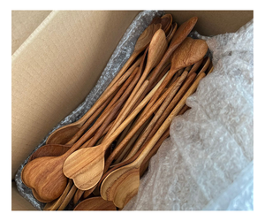 Eco Friendly Wooden <b>Spoons</b> Custom Logo Engraving Handmade Kitchen Tools Wholesale Supply - Product Image 1