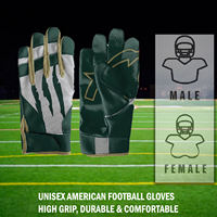 Guantes de Fútbol Personalizados HH-AF-043 Verdes con Detalles Dorados, Diseño de Palma Blanca, Estilo con Logotipo, Alta Retención de Aire, Transpirables, Agarre Mejorado