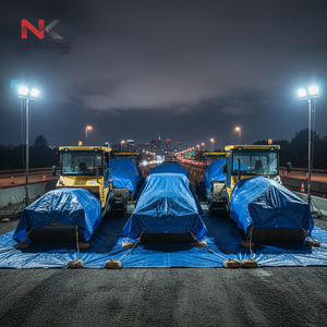 Bâche de protection d'infrastructure de grande taille en PE/PVC haute résistance pour la construction extérieure et les projets industriels - Product Image 4