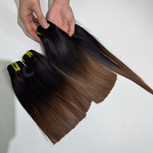 Fermeture en dentelle transparente Remy vietnamienne pour extensions de tissage de cheveux bruns ombrés - Product Image 2