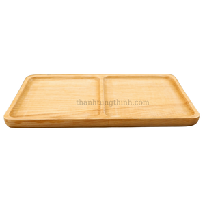 Plateau rectangulaire en bois de haute qualité, multi-formes, écologique, antibactérien, compatible lave-vaisselle, fabriqué au Vietnam - Product Image 2