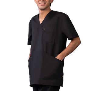 Uniforme Médico Unisex de Manga Corta, Calidad Premium, Talla Regular, Cuello Alto, Color Sólido, Material de Rayón y Lona, Duradero y Elegante - Product Image 5