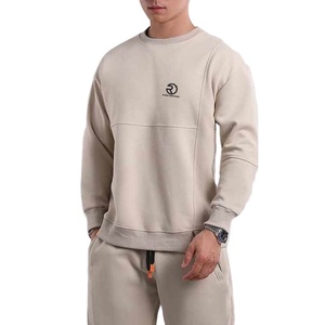 Sweat-shirt uni pour hommes poids lourd lavé à l'acide marque à la mode sweat-shirt personnalisé couleur unie imprimé lavé remuer style col rond - Product Image 6