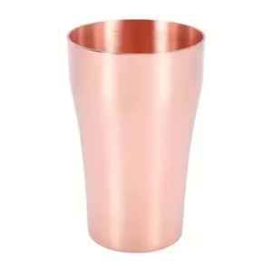Hammered Copper Tumbler Cylindrical Shape Flared Rim Polished Finish Traditional Handcrafted <b>Drinkware</b> - Product Image 1