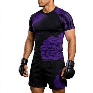 Ensemble T-shirt et short MMA pour hommes – Tenue de combat et d'entraînement performante, vêtements de sport athlétiques, équipement de gym, vêtements d'équipe, vêtements de fitness - Product Image 5