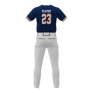 Vente en gros de maillots de baseball 100% polyester personnalisés respirants pour hommes brodés uniformes de baseball avec logo brodé par sublimation - Product Image 3