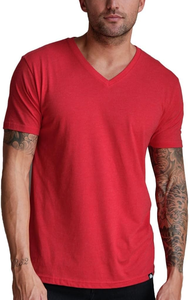 T-shirts de sport pour hommes en gros, col en V, séchage rapide, doux, à manches courtes, anti-humidité, pour la course, la gym et le quotidien - Product Image 2