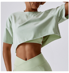Camisetas Cortas de Verano para Mujer, Diseño Sólido, Lisas, Colores y Logotipo Personalizables, 100% Algodón Ecológico de Secado Rápido - Product Image 6