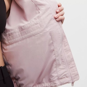 Hot Selling Pink Stand Collar Utility <b>Jacket</b> With Pockets Full <b>Sleeve</b> Windproof Polyester Women's <b>Short</b> Autumn Softshell <b>Jacket</b> - Product Image 5
