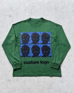 Camiseta Blanca de Manga Larga para Hombre, de Alta Calidad, Personalizada, Estilo Urbano, Talla Grande - Product Image 6