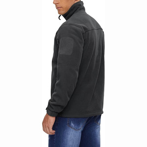 KALAIBEN <b>Men's</b> Casual Winter Bomber Jacket Full-Zip <b>Fleece</b> Canvas Pockets Stand Collar OEM Service Windproof Waterproof Front - Product Image 6