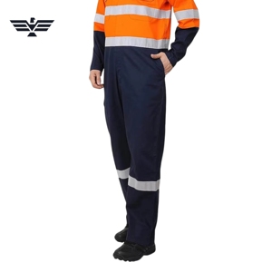 Overol de Seguridad Reflectante de Alta Visibilidad Unisex, Naranja Marino, Ropa de Trabajo Industrial, Cinta Reflectante, Manga Larga, Cómodo - Product Image 6