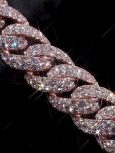 Luxury <b>Iced</b> <b>Out</b> Cuban Link Moissanite Diamond <b>Chain</b> Necklace VVS Hip Hop Statement Jewelry Premium Unisex Gift Accessory - Product Image 2