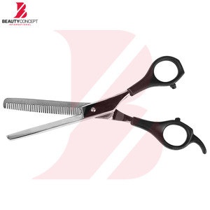 Tijeras de Entresacar Profesionales de Plástico Negro Reforzado con Mango Ajustable para Peluqueros - Product Image 3