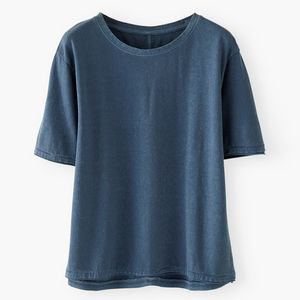 Camisetas de algodón de peso pesado a precio económico, camisetas lisas de manga corta para mujer, transpirables, ajuste ceñido 2026 - Product Image 1