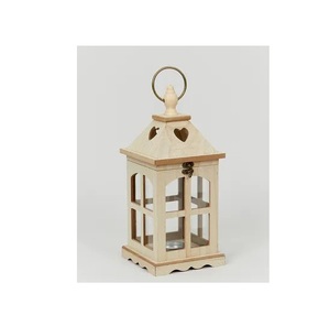 Portavelas de Madera Rústico con Puerta de Vidrio y Asa de Cuerda para Decoración de Bodas, Hogar y Jardín - Product Image 1
