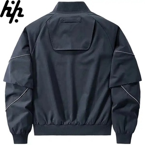 Veste bomber en polyester de haute qualité sur mesure en gros, respirante, grande taille, fourrure de mouton épaisse, fermeture éclair, coton - Product Image 2