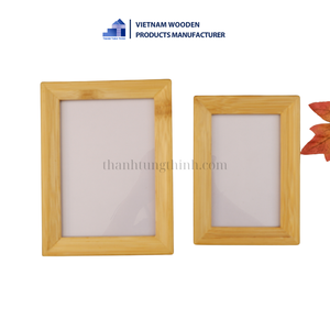 Wooden Photo <b>Frame</b> Rectangle Vertical Minimalist Durable Wall Mountable Made in VietNam - Product Image 3
