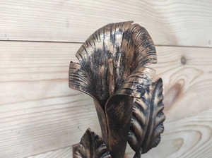Décoration murale en fer forgé galvanisé traditionnel Iron Nature, avec motifs de roses et de feuilles, pour une utilisation en intérieur et en extérieur - Product Image 3