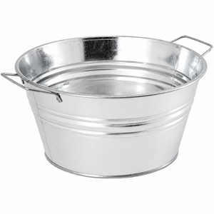 Wholesale Large Galvanized Beverage Tub with Handles Metal Ice Bucket for Party Outdoor Beer and <b>Wine</b> Drink Chiller <b>Container</b> - Product Image 1